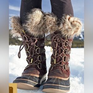 Sorel JOAN OF ARCTIC WOMEN'S Faux Fur WATERPROOF Snow BOOT size 6